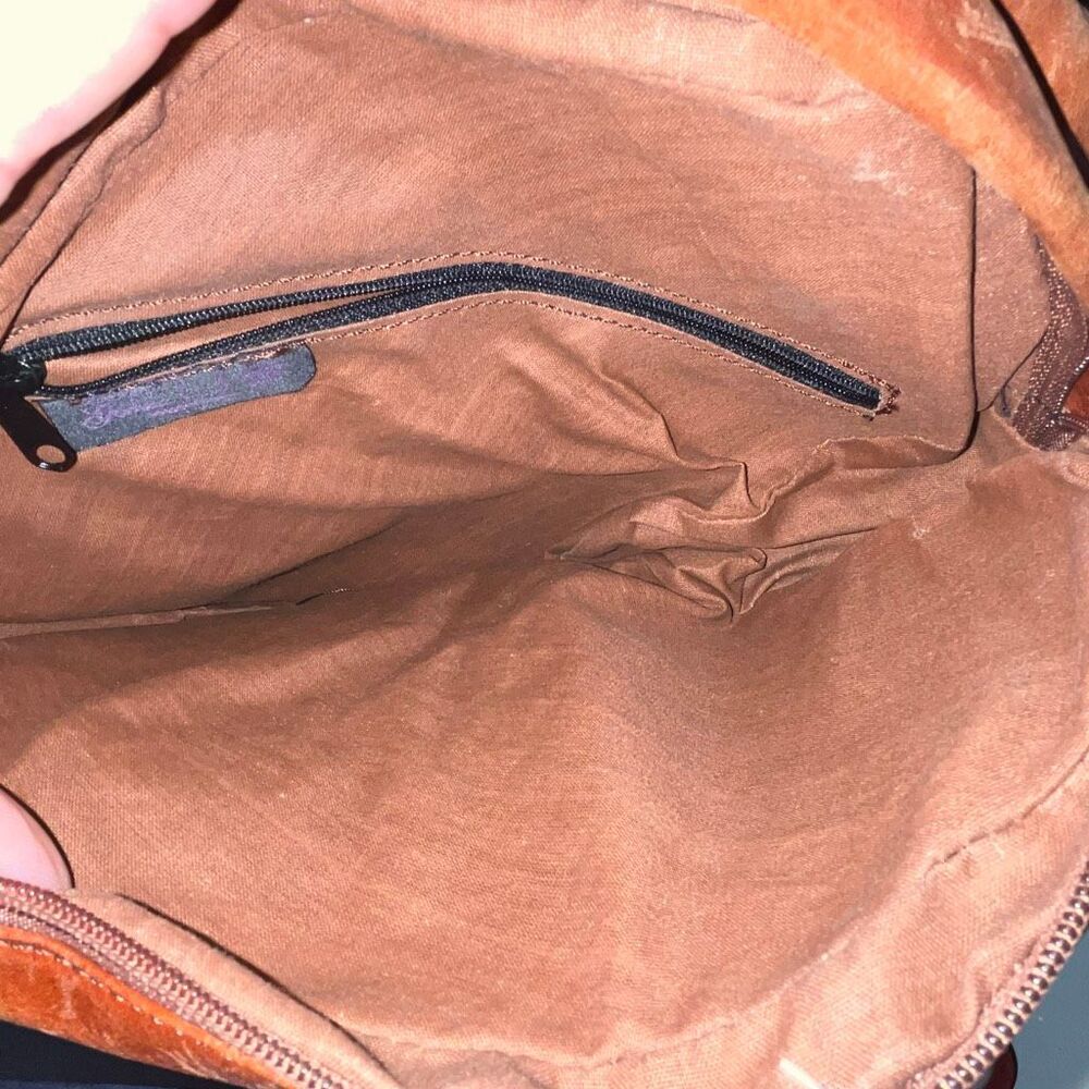 Vintage Bolsos Gomez Women's Brown Leather Pocket Side Zip Mini Backpack Bag - Picture 10 of 12